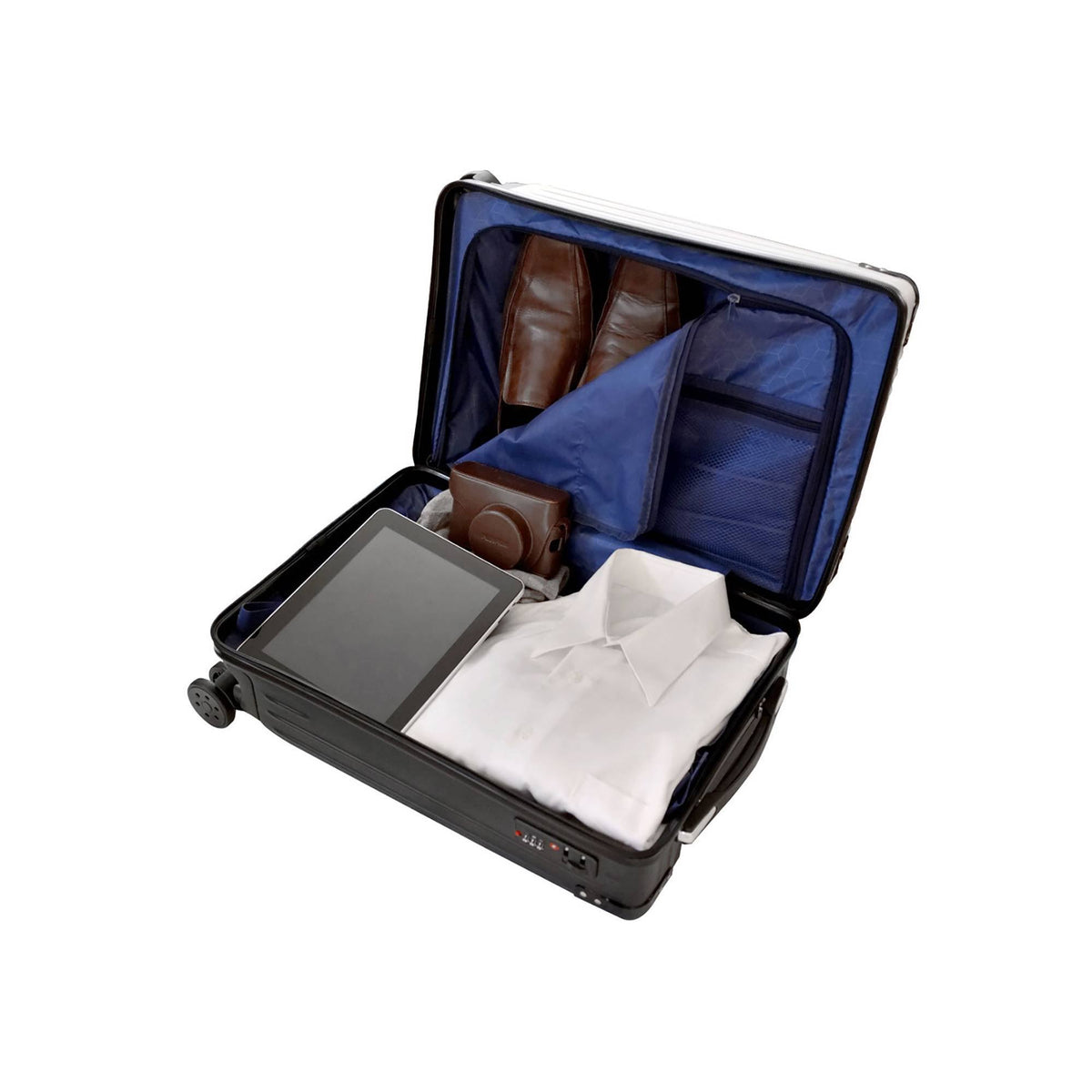 White Carry on Suitcase I13541