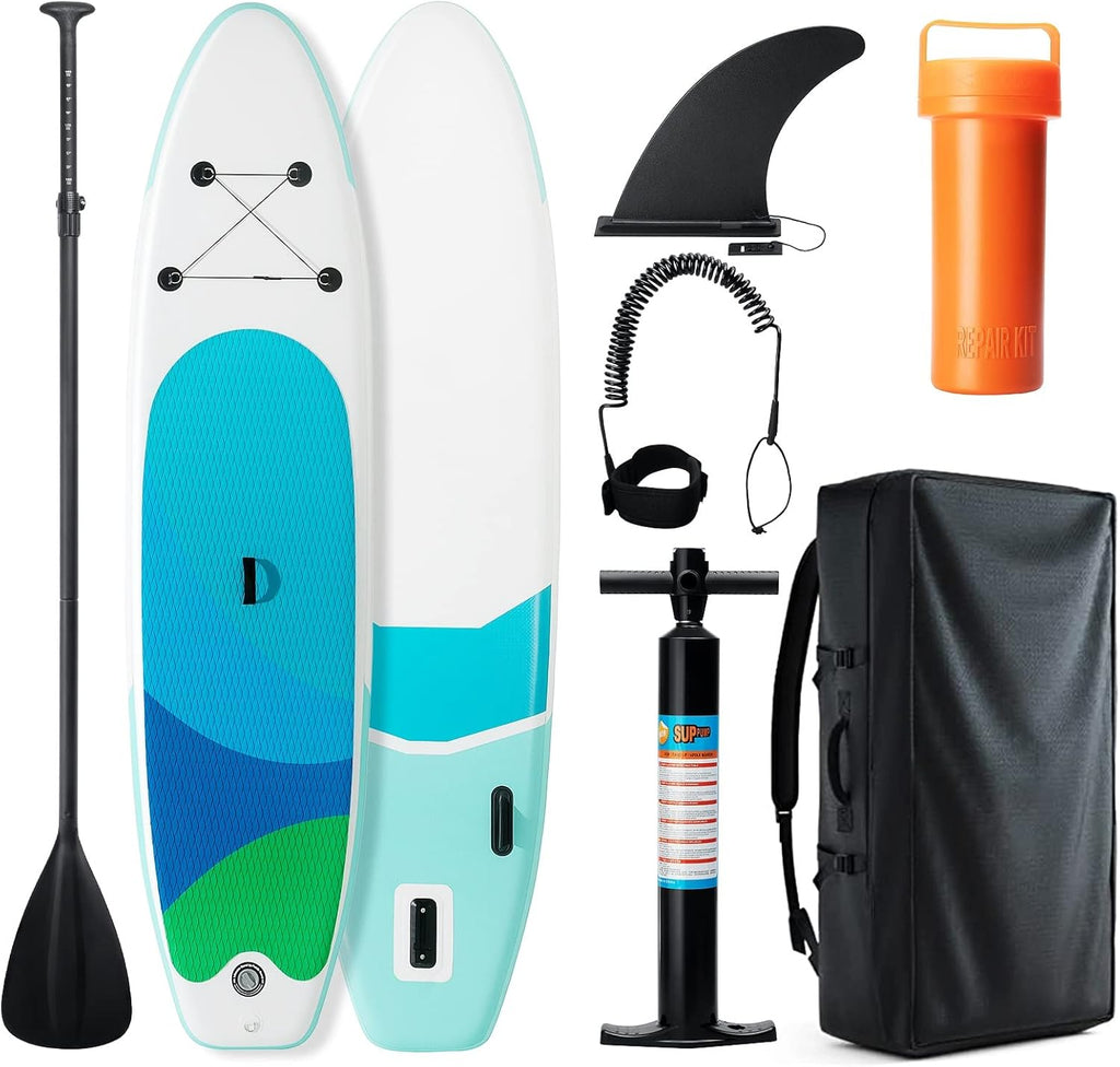 Inflatable Stand Up Paddle Board with Adjustable Paddle, Pump, Leash & Carry Bag V711