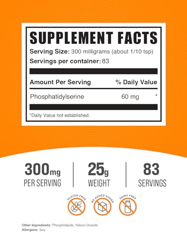 Phosphatidylserine Powder, 300mg per Serving, 500g D9888