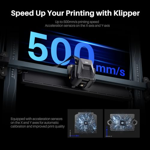 FDM 3D Printer with Auto Bed Leveling, Dual-Gear Direct Extruder, Dual Lead Screw Drive, Removable Capacitive Screen, 8.85x8.85x11in Large Printing Size P931