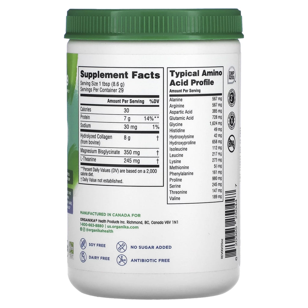 Enhanced Collagen Relax Powder - L-Theanine & Magnesium Bisglycinate - 29 Servings C418