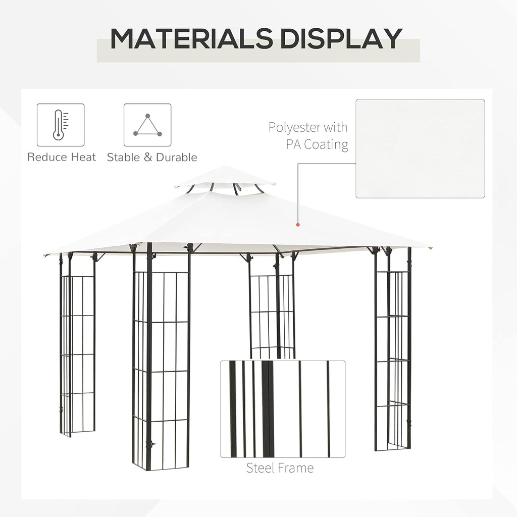 10' x 10' Outdoor Patio Gazebo Canopy with Vented Roof L72737