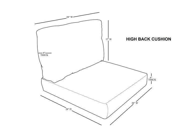 High Back Cushion Set K3054