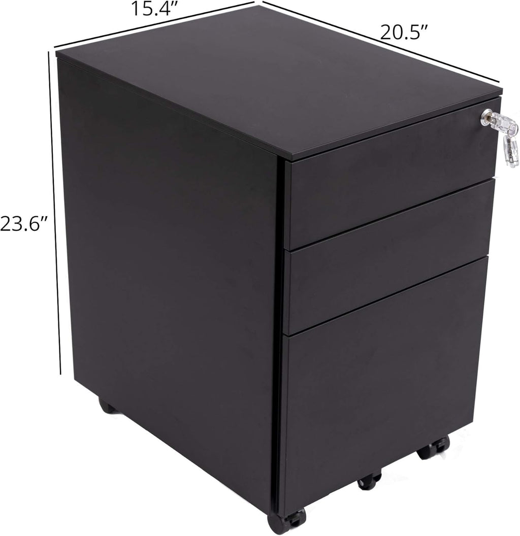 3 Drawer Lockable Rolling File Cabinet R411810