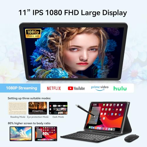 11 inch Android 14 Tablet, 128GB ROM 16GB RAM, 4G LTE, Octa-Core, 21MP Dual Camera, FHD Screen, 7000mAh K80793
