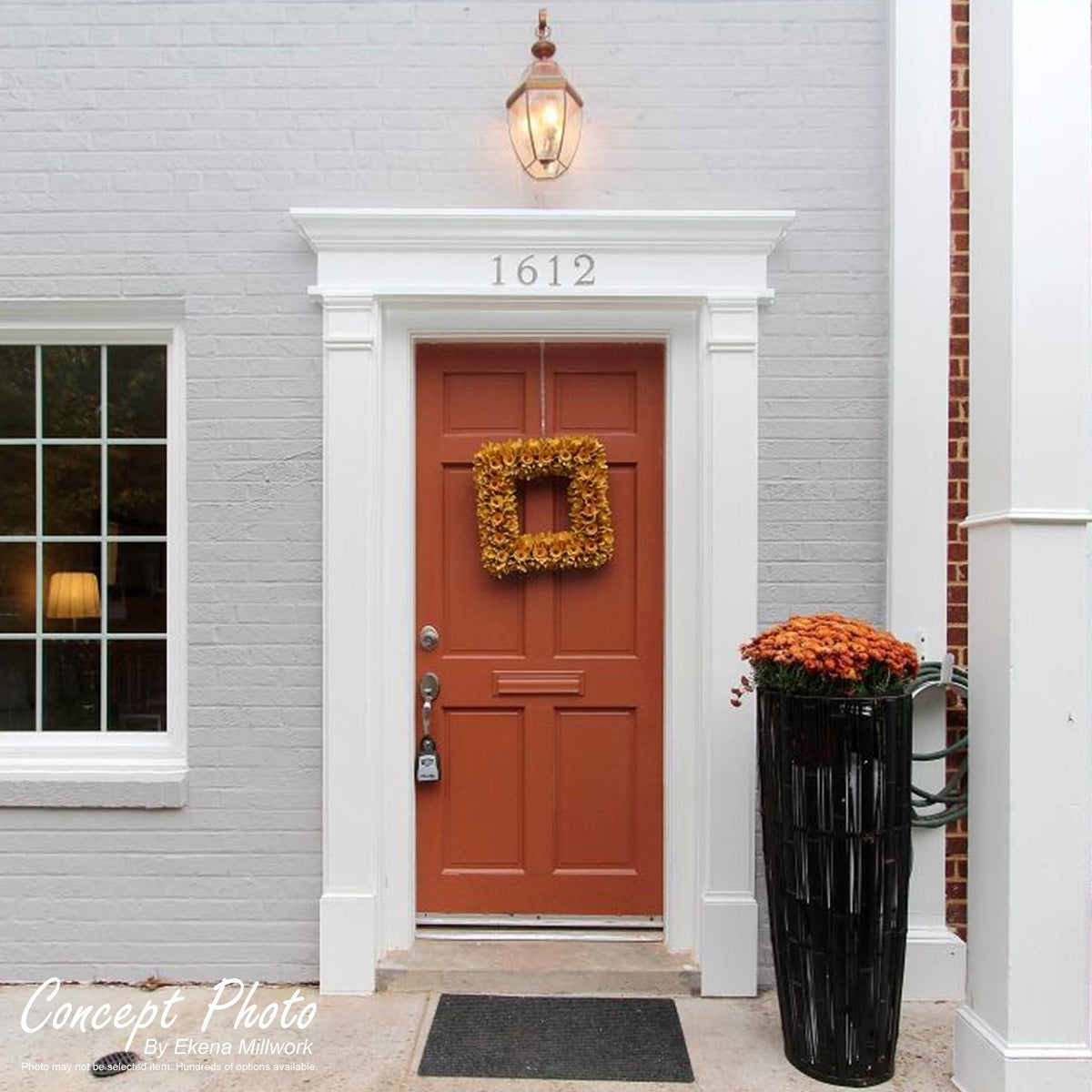 Plain PVC Pilaster with Decorative Capital & Base (Pair) O4843