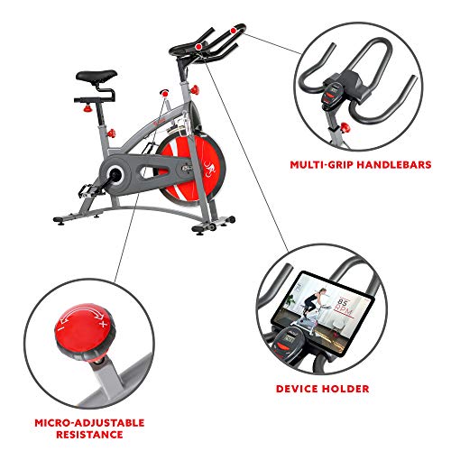 Indoor Cycling Exercise Bike with Adjustable Cushion Seat & Multi-Grip Handlebar J11158
