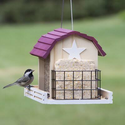 Barn Wood Chalet Suet Bird Feeder X87049