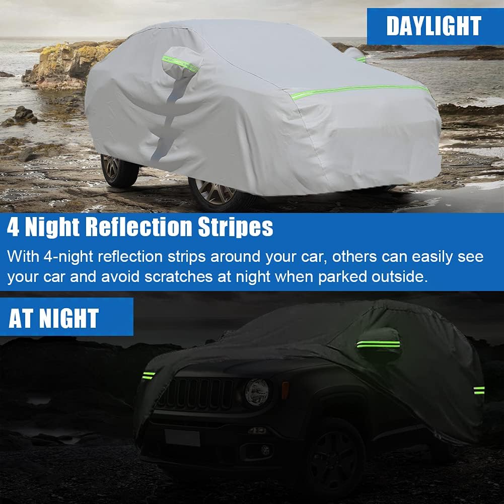 All Weather Waterproof Car Cover with Door Zipper I815283
