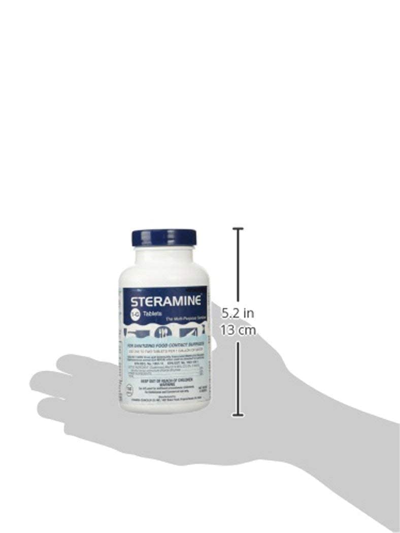 150 Sanitizer Tablets per Bottle, Blue, Pack of 1 Bottle H4168