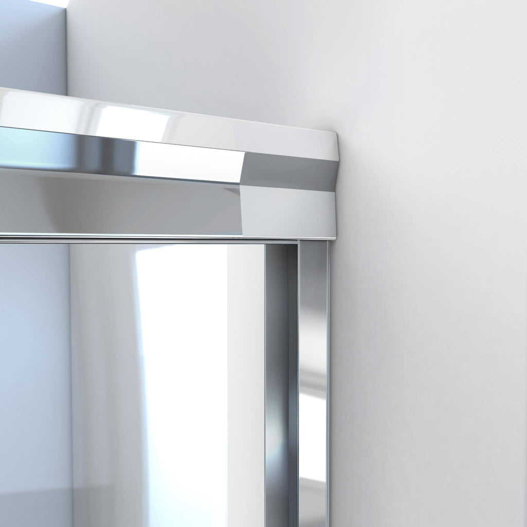 52-in to 56-in Frameless Oil-Rubbed Bronze Sliding Shower Door T3736