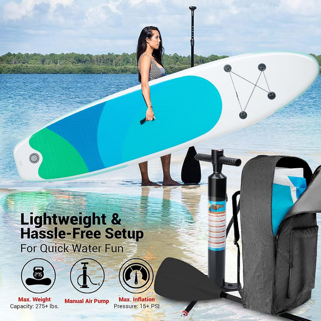 Inflatable Stand Up Paddle Board with Adjustable Paddle, Pump, Leash & Carry Bag V711