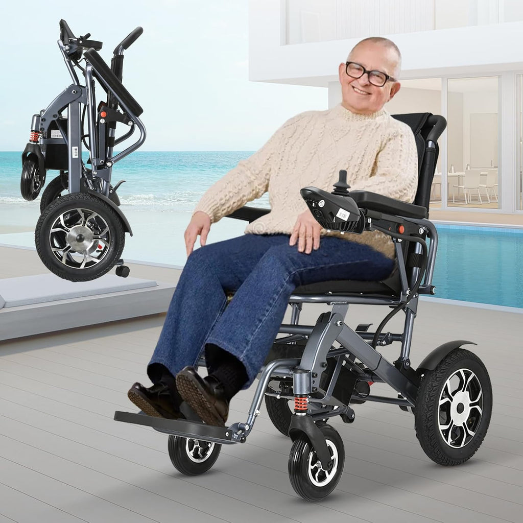 Lightweight Foldable Electric Wheelchair with 500W Motor, Weight 50lbs V4568