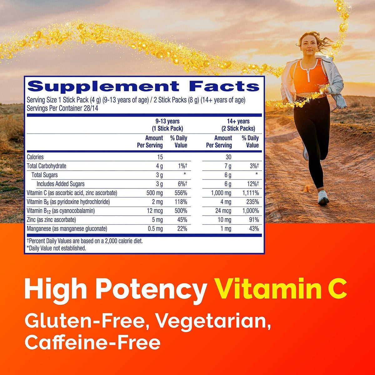 Strawberry Burst 28 Stickpacks Pack of 2 Vitamin C Supplement T45264