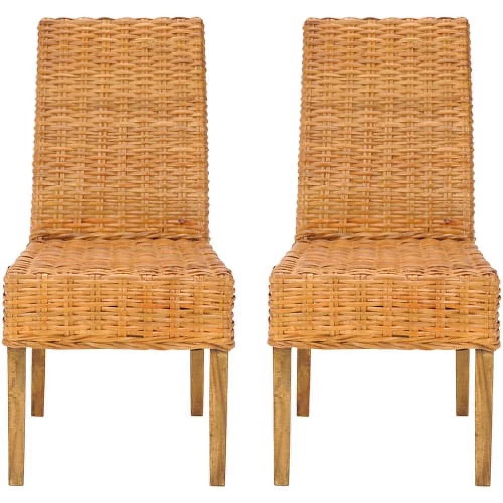 Honey Oak Rattan Side Chair, Set of 2 G8456