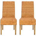 Honey Oak Rattan Side Chair, Set of 2 G8456