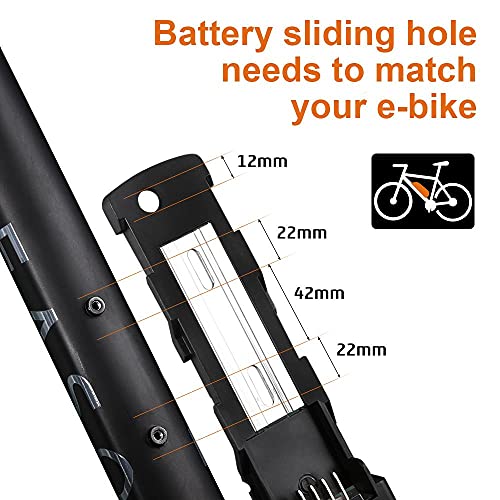 36V 13Ah 17.4Ah/48V 13Ah 20Ah/52V 13Ah 15Ah Down Tube Lithium-Ion Battery with Base and Charger V32518