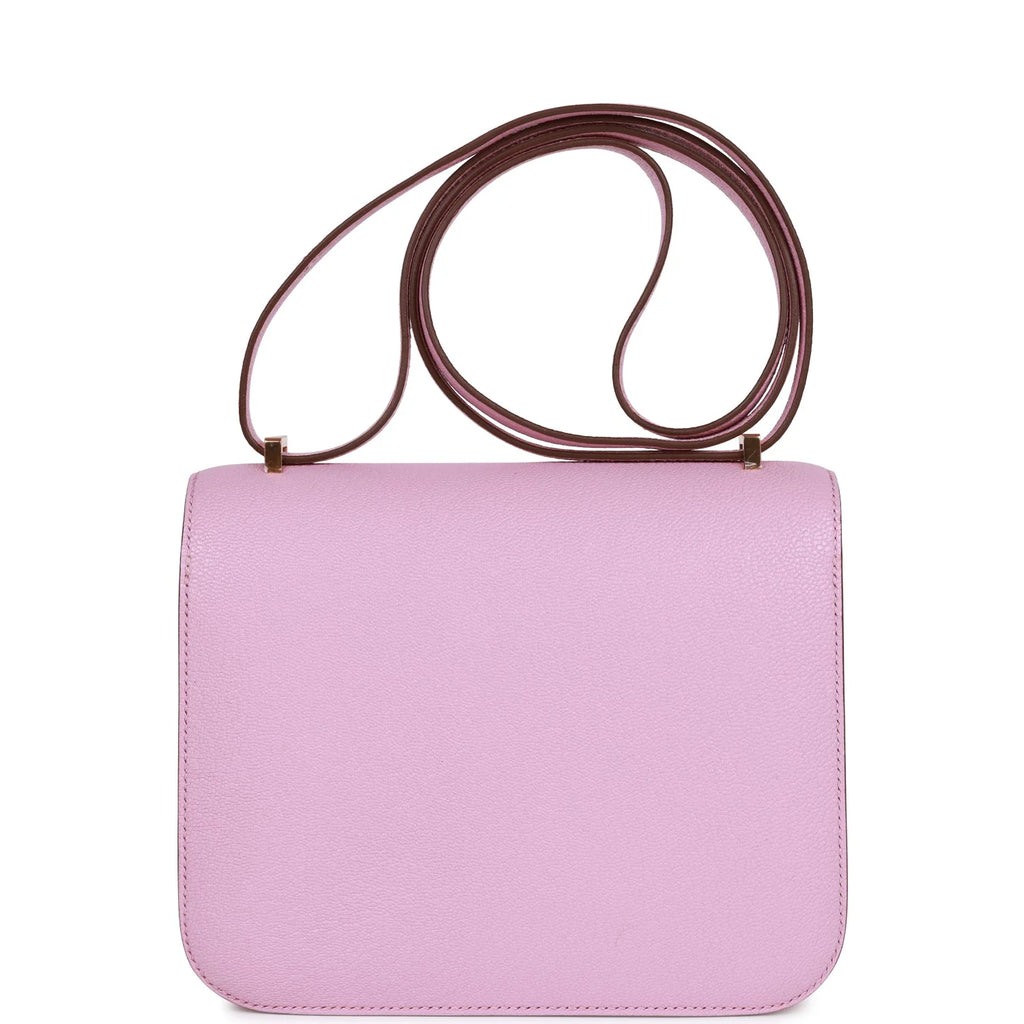 Mauve Sylvestre Chevre Rose Gold Hardware Bag T1315