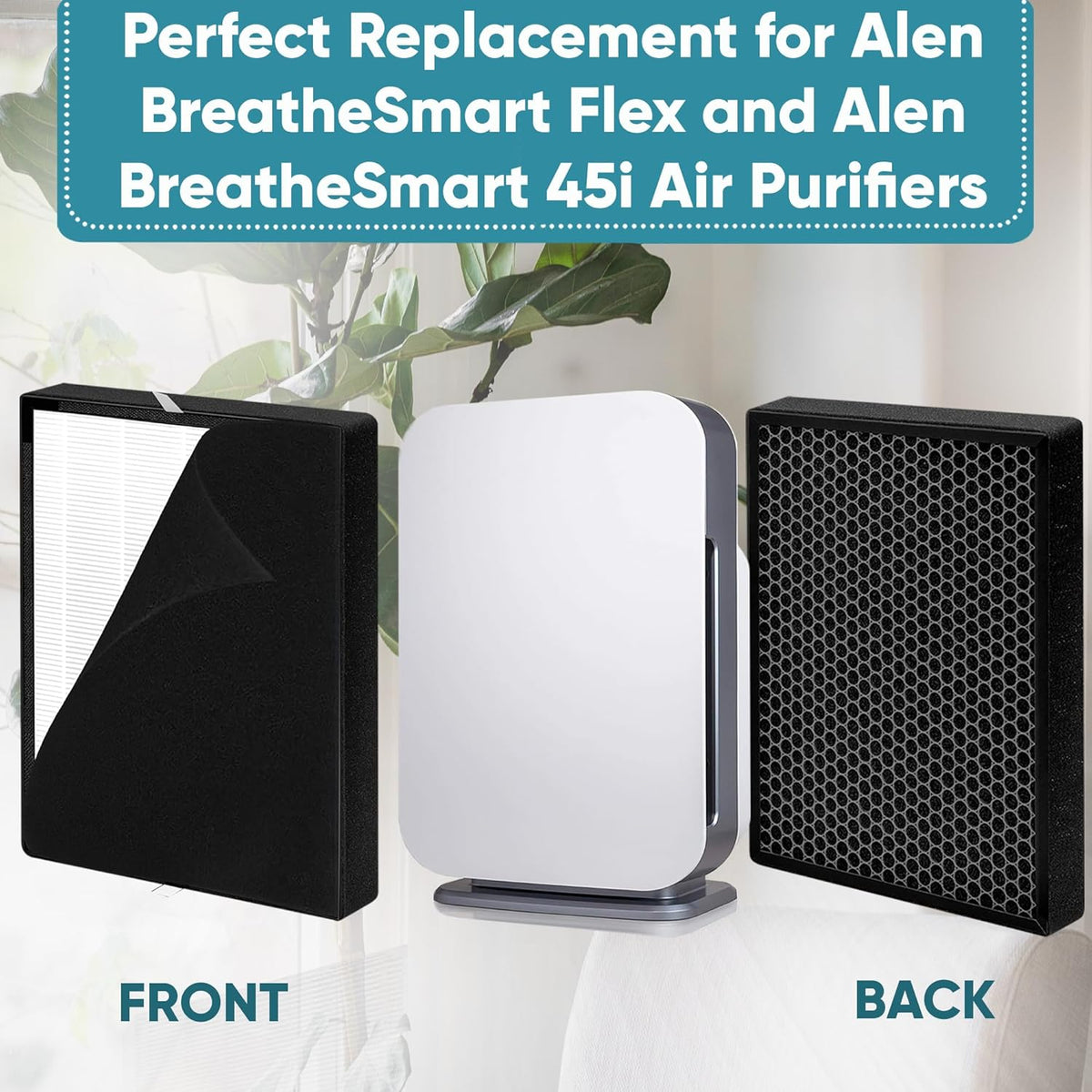 2 Pack H13 Grade True Hepa Replacement Filter V514