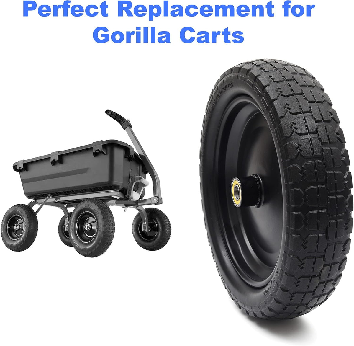 13'' Solid Polyurethane Flat-Free Tire and Wheel Assemblies Z2080