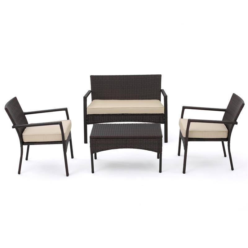 4 PC Multibrown Outdoor Chat Set X97480