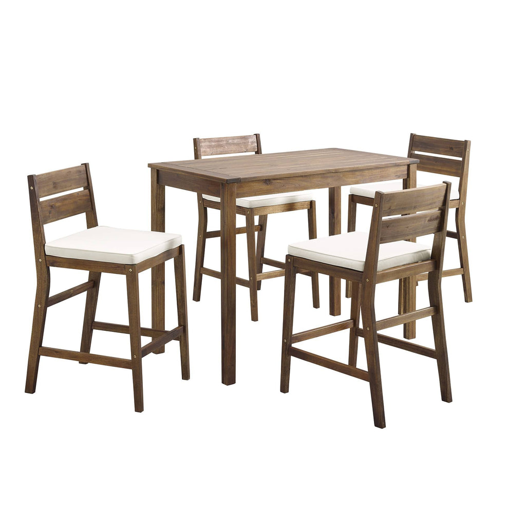 5-Piece Acacia Counter Height Dining Set Z89802