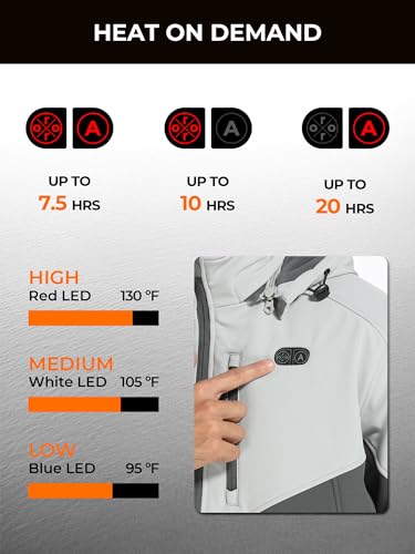 Men's Dual Control Heated Jacket with 5 Heat Zones A44473