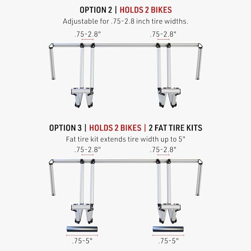 All-Aluminum Truck Bed 2 Bike Rack A6641