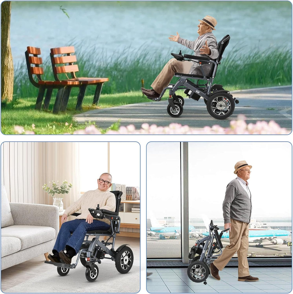 Lightweight Foldable Electric Wheelchair with 500W Motor, Weight 50lbs V4568