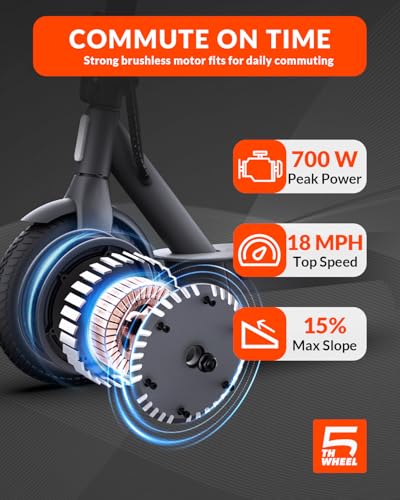 Electric Scooter with 10" Solid Tires, 350W Motor, 18 MPH, 19.9 Miles Range, Foldable J69143