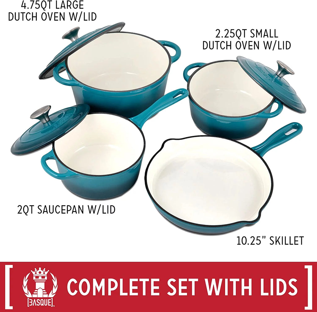Enameled Cast Iron Cookware Set 7-Piece Set Z607