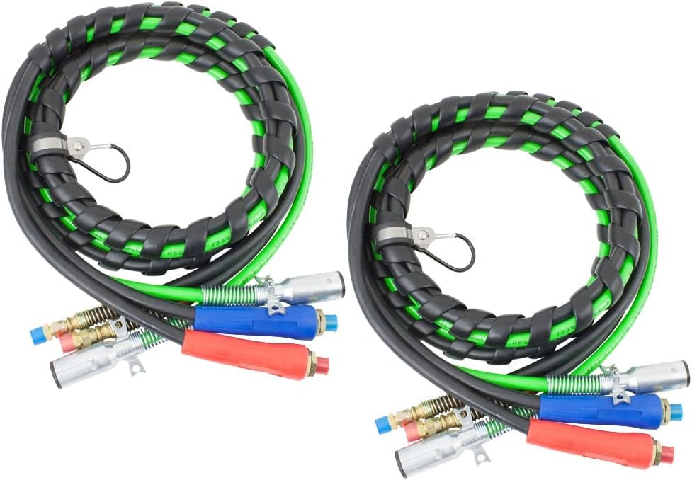 12 Ft 3-in-1 ABS & Power Air Line Hose Wrap 7 Way Electrical Cable J592740