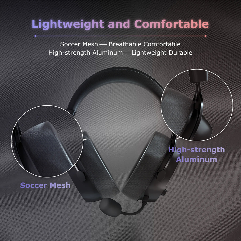 Wireless Gaming Headset with Detachable Noise-Canceling Microphone T875