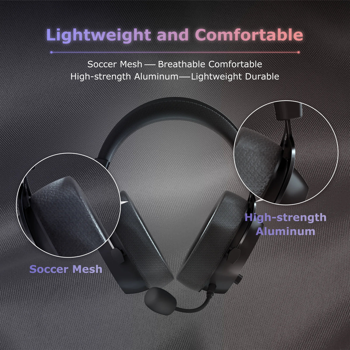 Wireless Gaming Headset with Detachable Noise-Canceling Microphone T875