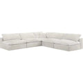 Cream Velvet Down Filled Modular Sectional Sofa D689952
