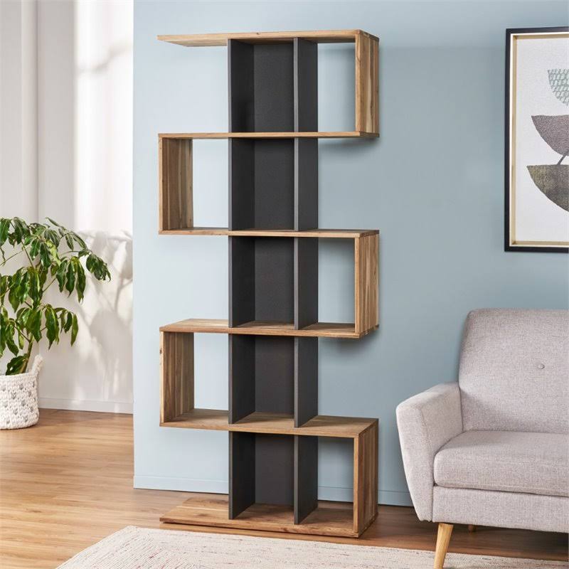 Natural Acacia Wood Bookcase Q650880