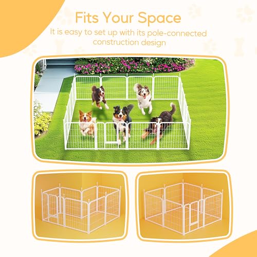 32 Inch 8 Panels Heavy Duty Metal Dog Playpen T57154