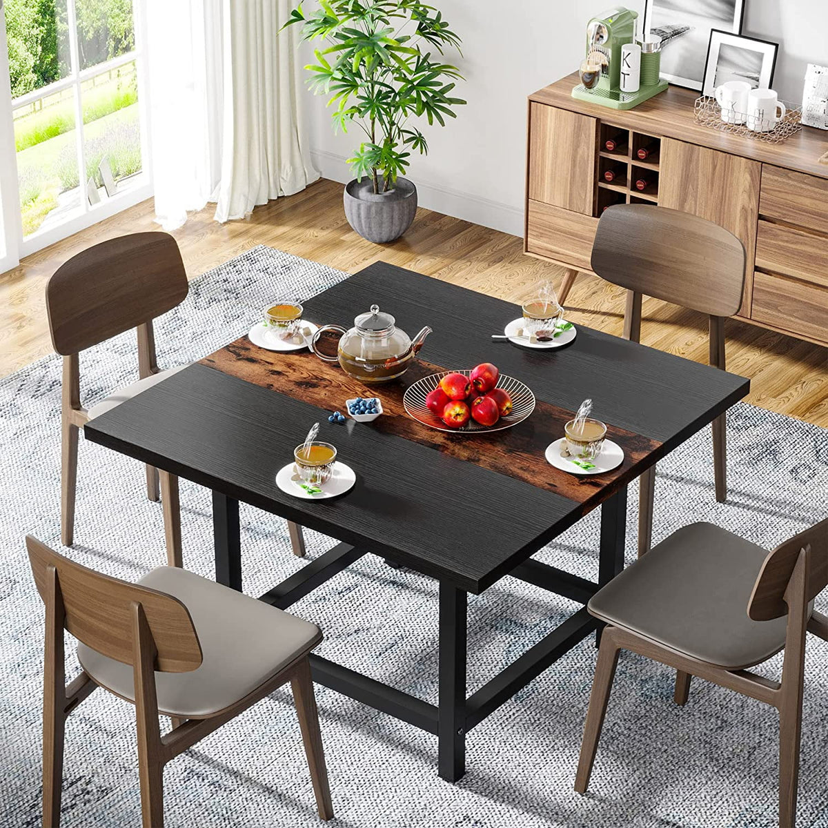 39" x 39" Rustic Wooden Dining Table V67280