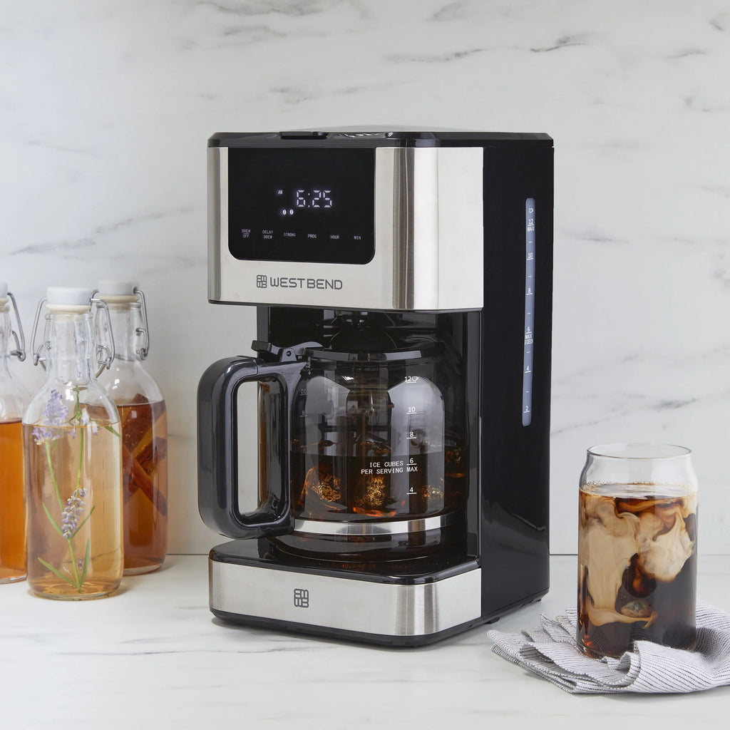 12 Cup Hot & Iced Stainless Steel Coffee Maker Z936953
