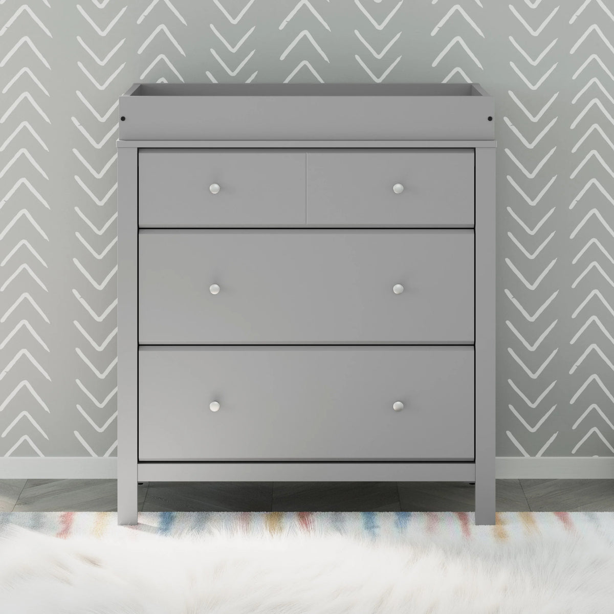 3 Drawer White Dresser B9150