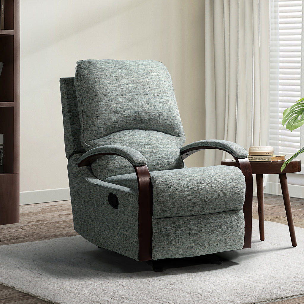 Sage Upholstered Rocking Recliner Chair with Metal Base S319