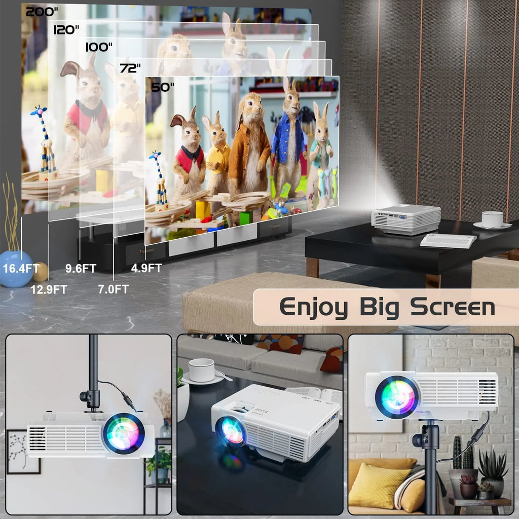 Mini Projector with Bluetooth and 1080P Full HD L885