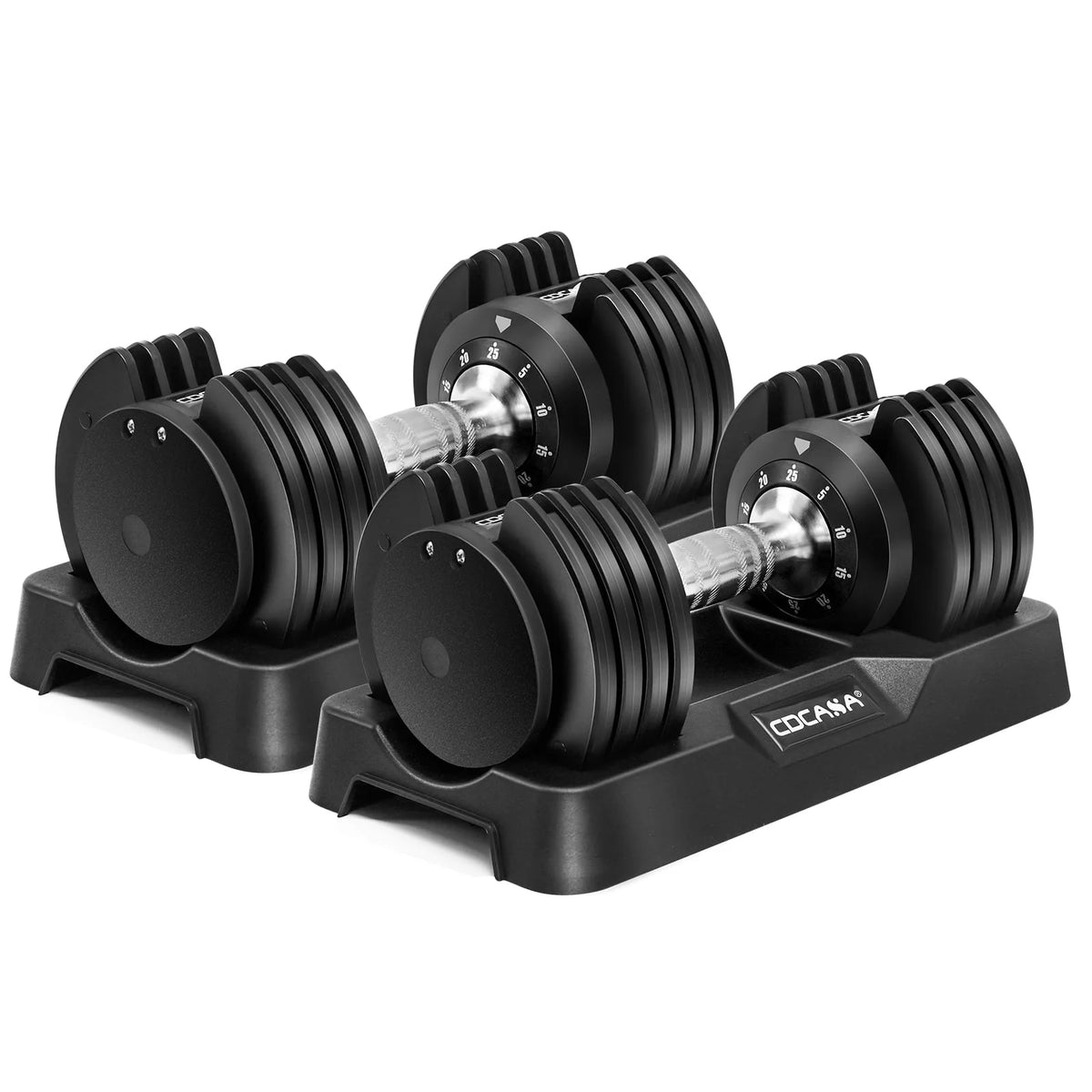 Adjustable Dumbbell Set 25 Lb Black B5268
