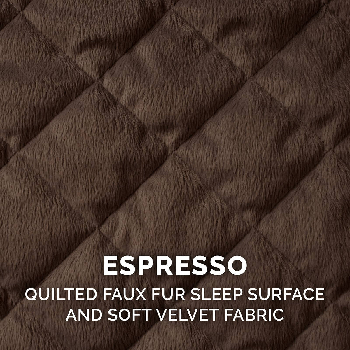 Espresso Velvet L-Chaise Dog Bed F618982
