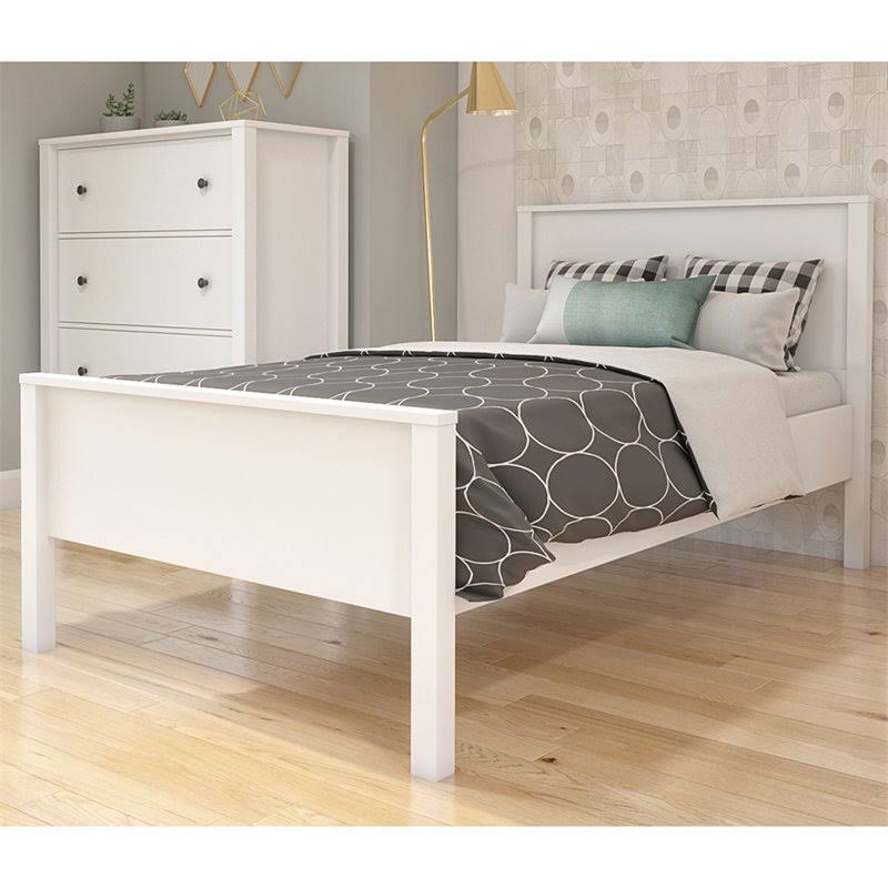 White Twin Platform Bed J353304