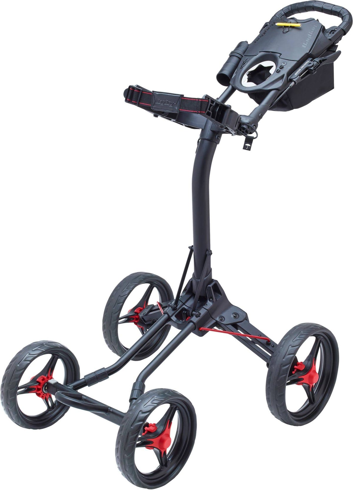 Matte Black Red Push Cart J4691