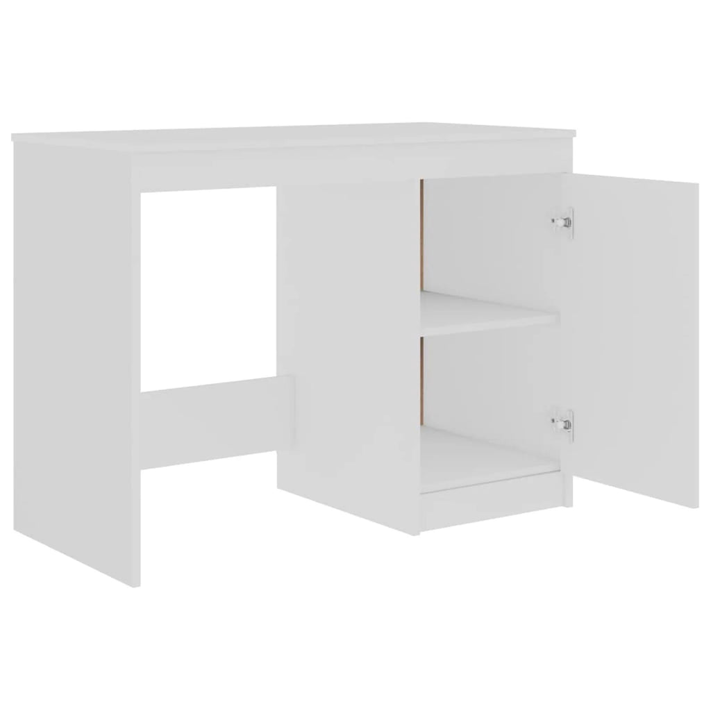 White Computer Desk with Storage Cabinet N16601