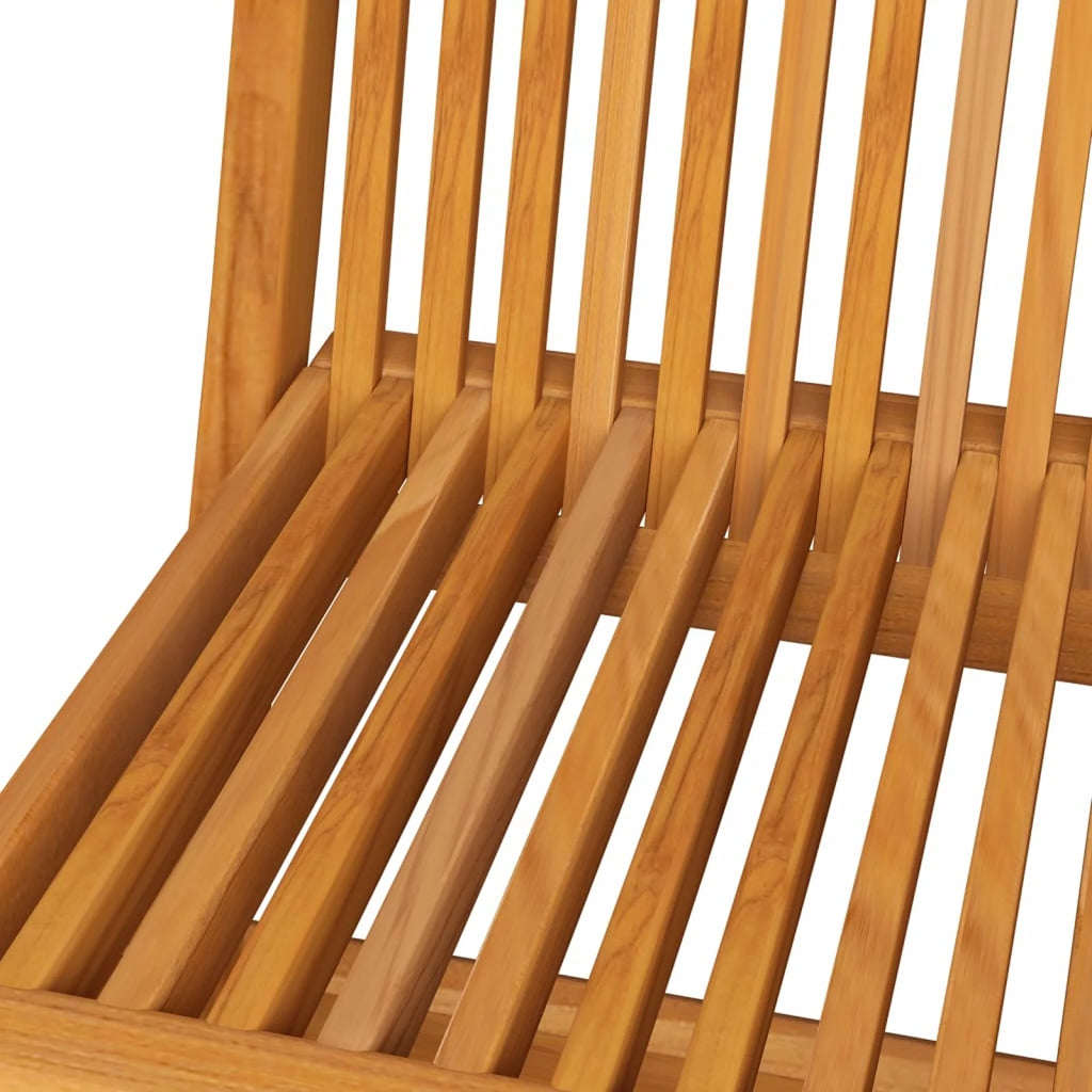 Set of 8 Gray Cushion Teak Wood Foldable Outdoor Dining Chairs K22957