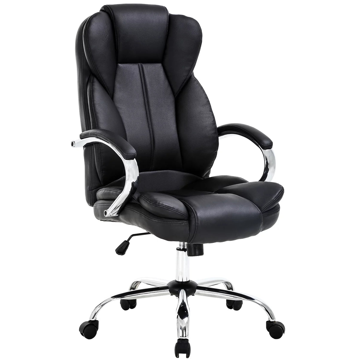 Black Ergonomic High Back PU Leather Office Chair with Lumbar Support R56581