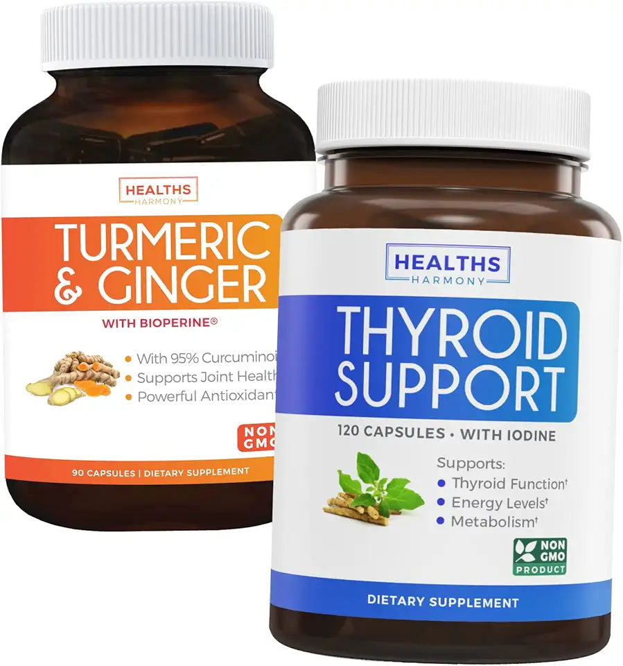 Thyroid Support & Turmeric & Ginger Bundle T8133
